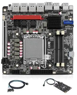 StoneStorm Q670 6-Bay NAS Mini ITX Motherboard with 4* 2.5GBE (LGA1700, 12th/13th/14th Gen. Desktop Processor), i226-LM vPro, 2* DDR5 MAX 64GB, 6* M.2 NVMe, 6*SATA3.0, 1*Type-C 20Gbps, Dual 4K Display