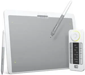 XENCELABS DrawingTablet Medium, Graphic Tablets with 40 Customizable Quick Keys, 12" Ultrathin Pen Tablet with 2 Battery-Free Stylus, 8192 Levels Pressure for Win/Win 11 ARM/Mac/Linux, Nebula White