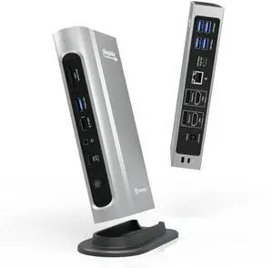Plugable 16-in-1 Thunderbolt 4 Dock  Dual 4K Monitors for M4 MacBook Air/Pro, 100W Charging, 2X HDMI, 2X DisplayPort, 2.5G Ethernet, 7X USB, MicroSD/SD Card Reader, Audio, Windows & USB4 Compatible