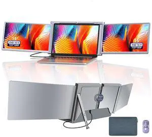 DANCESOUL 15'Laptop Screen Extender, Dual Monitor,Just 1 CABE Type-C/USB-A Plug & Play,1080P FHD IPS Laptop Monitor Extender Compatible with Windows/Mac(for 15-17.3" laptops)