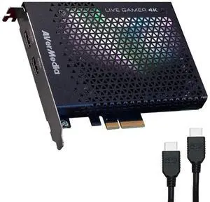 AVerMedia GC573 Live Gamer 4K, Internal Capture Card, Stream and Record 4K60 HDR10 with ultra-low latency on PS5, PS4 Pro, Xbox Series X/S, Xbox One X, in OBS, Twitch, YouTube