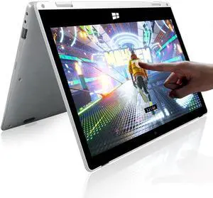 SZTPSLS 2 in 1 Windows Laptop, 11.6 inch Laptop Computer, 4GB RAM, 128GB SSD Storage, 360 Degree Convertible Tablet Intel N4020 Processor, Webcam, WiFi, Type-C, Silver