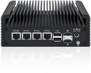 Firewall Micro Appliance Core N150,4xi226-V 2.5G Fanless Mini PC,DDR5,2*NVMe 2*SATA,6*USB,2*HDMI,Type-C,DP,Firewall Mini PC NAS Server