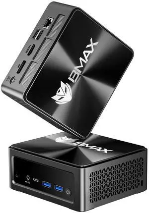 Bmax B5 A Pro Mini PC AMD Ryzen 7 5825U(up to 4.5GHz,8C/16T) 16GB DDR4/512GB NVMe SSD DP/Type-C/HDMI Triple-Display 4K/60Hz Mini Desktop Computer WiFi5 BT5.0 Mini Computer