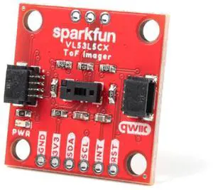 SparkFun Qwiic ToF Imager -VL53L5CX-Multizone Distance Measurements -Up to 8x8 Zones w/Wide 63° Diagonal FoV -3D Room Mapping Obstacle Detection Gesture Recognition IoT Laser-Assisted autofocus AR/VR