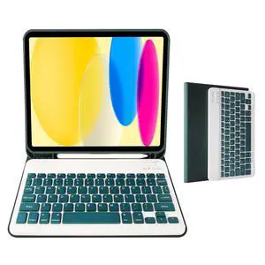 Nsyee Keyboard Case Compatible with iPad A16 11 inch 2025 (A3354/A3355/A3356), iPad 10th Generation 10.9 inch 2022 (A2696/A2757/A2777), Detachable Bluetooth US Layout Keyboard Case