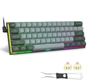 E-YOOSO Magnetic Axis Rapid Trigger Mechanical Keyboard, Worlds Fastest 60% Wired RGB Backlit Gaming Keyboard, Magnetic Switches, 61 Keys, PBT Keycaps, Macro Customize for Windows
