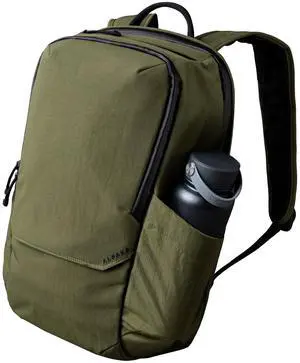 ALPAKA Elements Backpack Pro 24L - Green Laptop Backpack Fits 16'' Laptop with Dual Bottle Pockets, Travel Backpack for Men, Weather-Resistant 400D Axoflux Fabric for Business or College