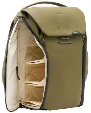 Peak Design Everyday Backpack V3 20L, Kelp, MagLatch Top, Dual Side Access, FlexFold Dividers, Fits 15" Laptop, For Camera Carry, Daily Commutes or Travel, Versatile Backpack for Men and Women