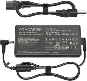 HHZ 240W Laptop Charger Compatible with Asus ROG Zephyrus G14 G15 M16 G16 S15 S17 Flow X16 Strix Scar 15 20V/12A Adapter TUF Gaming A15 A17 F15 F16 F17 AD240-00E ADP-240EB Power Cord Supply