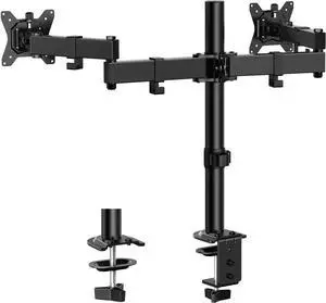 ErGear Dual Monitor Stand, Heavy-Duty Monitor Mount for 1732 Monitors, Flexible Arms with Easy Dual-Monitor Alignment, Sturdy Stepped Arm Design for Superior Support, Supports 22 lbs per Arm
