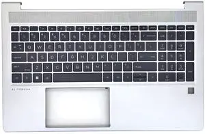 Jxjslp Replacement Upper Case Palmrest Keyboard for HP Elitebook 650 G9 Series Laptop Top Cover with Backlit Keyboard M05033-001