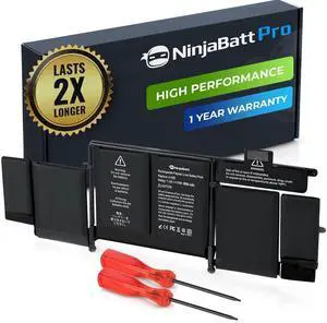 NinjaBatt Battery A1502 A1582 for Apple MacBook Pro Retina 13 A1493 [Early 2015, Mid 2014, Late 2013] - High Performance [75Wh/11.42V]