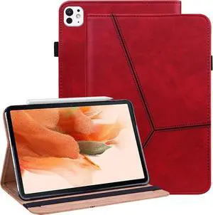 ALILANG Case for iPad Pro 13 inch M5/M4 (2025/2024) with Pen Holder, Multi-View Lightweight Flip Wallet PU Leather Tablet Cover with Stand and Auto Wake/Sleep for iPad Pro 13 2024 Case -Red