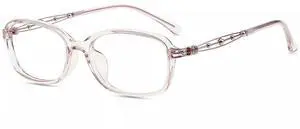 Firmoo Rectangle Blue Light Glasses for Women, Hollow Accent Lightweight Metal Blue Light Blocking Glasses for Computer, TV, S8823