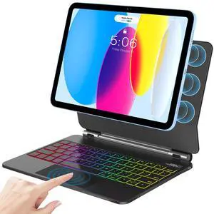 COO Keyboard Case for iPad 11th (A16, 2025) & 10th Gen 10.9" (2022)Floating Cantilever Stand with Multi-Touch TrackpadBacklit Magic Keyboards for iPad A16 Case with Keyboard 11th/10th Gen (Black)