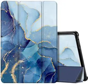 Fintie Slim Case for All-New Fire HD 10 Tablet (13th Generation, 2023 Release) - Trifold Lightweight Hard Shell Stand Cover with Auto Wake/Sleep, Ocean Marble