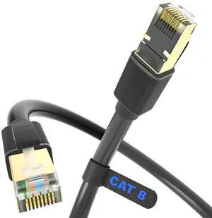 DiamondTiger Cat 8 Ethernet Cable, High Speed 40Gbps 2000Mhz Network Cord RJ45 Shielded Indoor Heavy Duty LAN Cables Compatible for Gaming PC PS5 Xbox Modem Router(30FT/10M)