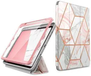 i-Blason Cosmo Case for iPad Air 5th Generation/4th Generation 10.9 (2022/2020), Full-Body Trifold with Built-in Screen Protector Protective Smart Cover with Auto Sleep/Wake & Pencil Holder (Marble)