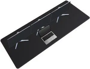 ZORESYN Office Desk Pad 78.7x31.5inch, Large Mouse pad Desk Mat, Waterproof PU Leather Desk Blotter Protector Desk Accessories with Non Slip Base for Home Office (Black)