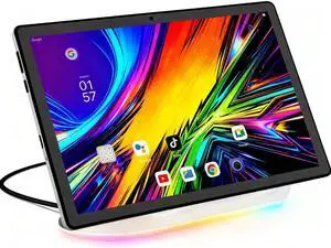 Latest 2025 Upgraded Android Tablet with Charging Speaker Dock, 2 Years Protection, Otca-Core CPU, 24GB+64GB Storage with 1TB Expansion, WiFi 6, BT5.3, Google Tablet, US Version