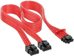 Thsion PCIe Cable for Corsair, 600W PCIe 5.0 12VHPWR 12v-2x6 Type-4 PSU Power Cable - Fits RM, HX, AX, SF PSU's only - 12+4pin Connector with Clips - 16AWG Embossing Process - Red