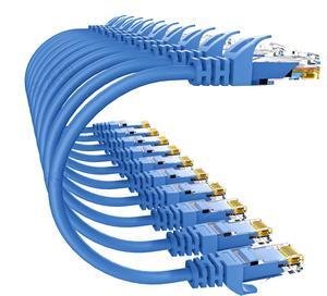 Cat 6 Ethernet Cable 10-Pack, 14FT Each – 10Gbps, Pure Copper, UTP, For Home & Office Network