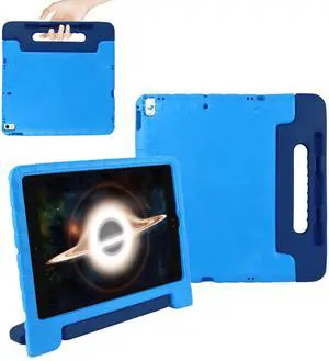BILLISGOVA for Kids iPad Pro 12.9 Case 2nd 1st Generation with Pencil Holder and Anti-Slip Handle, Super Protection Rugged Cover for 12.9 inch iPad Pro 2015 2017 - Dark Blue