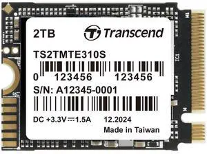 Transcend 2TB MTE310 NVMe 2230 SSD, Up to 5,000MB/s, PCIe Gen4 M.2 2230 Internal SSD, for Steam Deck, ROG Ally, Surface Pro, Legion Go, Ultrabook, Gaming Devices, SLC Cache with HMB, Single-Sided Transcend 2TB MTE310 NVMe 2230 SSD, Up to 5,000MB/s, PCIe Gen4 M.2 2230 Internal SSD, for Steam Deck, ROG Ally, Surface Pro, Legion Go, Ultrabook, Gaming Devices, SLC Cache with HMB, Single-Sided