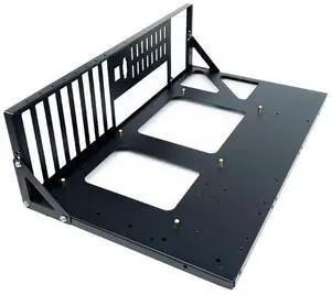 Egowz DIY Gaming Computer Case, E-ATX Open Chassis Case Rack for E-ATX/ATX/M-ATX/ITX Motherboards, Widely Body Heat Dissipation Design, SSD Motherboards Accessories, Black