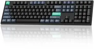 Keychron B36 2.4 GHz Wireless Bluetooth Keyboard Silent Typing 100% Full-Size Layout Launcher Support with Numeric Keypad Ergonomic Angle Compatible for Mac Windows Linux