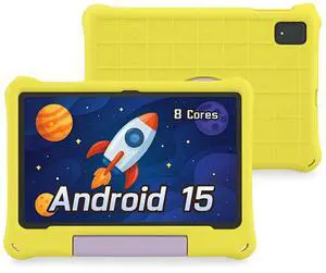 paitanry Kids Tablet, Android 15 Tablet with Case - 8GB+64GB Storage (TF Expand 1TB), Octa-Core CPU, WiFi6, Dual Camera, Android Tablets for Kids Ideal for Toddler with Parental Control