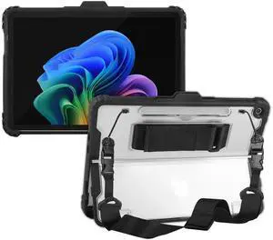 AOAO for Microsoft Surface Pro 12 Case with Shoulder Strap, Hand Strap, Stylus Pen Holder, Rugged, Shock-Absorbing and Drop-Resistant