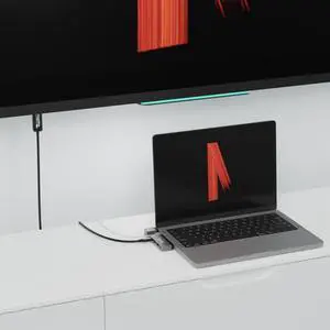 Plugable 5-in-1 USB C Hub Multiport Adapter with USB C to HDMI Cable Bundle