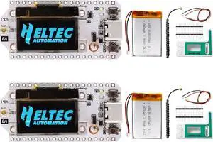 AWYHP 2 Pcs LoRa V3 Board with 3000mAh Battery and Case Set for Meshtastic, LoRa V3 with 915MHz Antenna and SX1262 Chip LoRa V3 Case Devices Compatible with Arduino LoRawan IOT Meshtastic