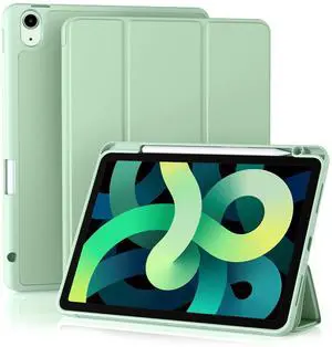 Akkerds Compatible with iPad Air 11 Inch Case 7th/6th Generation (M3/M2) 2025/2024, for iPad Air 5th/4th Generation Case 10.9 Inch 2022/2020 with Pencil Holder[Auto Sleep/Wake], Green