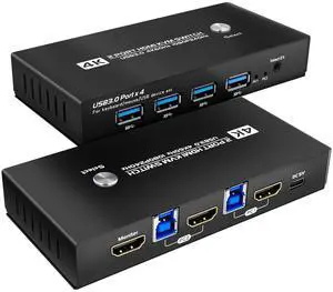 Kvm Switch HDMI 1 Monitors 2 Computers 4k 60 Single Monitor kvm Switch hdmi 2k 144hz USB3.0