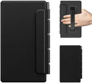 MoKo Case for Remarkable Paper Pro Move 2025 7.3", Lightweight Ultra-Thin Magnetic Case with Wide Pen Protective Clasp, Hand Strap, Auto Sleep/Wake for Remarkable Move, Black