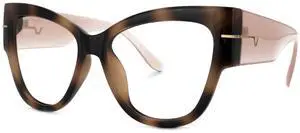 VOOGLAM Oversize Cateye Blue Light Glasses for Women Anti Eyestrain Dry Eyes Computer Phone TV Eyewear TortoiseVFP0256-05