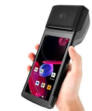 POS Android 14 Receipt Printer Android 14 and 58mm High Speed Thermal Printer 5.5 Touch Screen. Handheld Point of Sale with Barcodes Scan 1D/2D/QR and NFC + Professional Scanner. 3GB Ram+32GB ROM