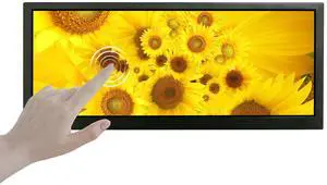 VSDISPLAY 10.3 Inch 1920x720 Touchscreen Monitor IPS Small Stretched Bar LCD 850 Nits Brightness with Mini H/D USB-C Video Input for Computer Laptop PC Industrail Secondary Display