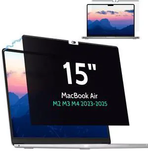 Mao Yeye Magnetic Privacy Screen for MacBook Air 15 Inch (2023-2025, M2, M3, M4),Removable Anti Glare Blue Light Filter for Mac 15.3In Laptop Privacy Filter Shield Protector