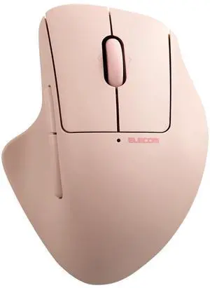 ELECOM Shellpha Bluetooth Wireless Mouse, Silent Click, Ergonomic 7 Programmable Buttons, Connect to 3 Devices, 2.4GHz USB Multi-Device Connection, Tilt Scroll, 2000 DPI, PC Laptop Mouse (Pink)