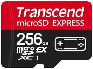 Transcend 256GB microSD Express Card, Up to 900MB/s, for Nintendo Switch 2/AR VR Devices, 4K 8K UHD Video Memory Card for ROG Ally/Steam Deck/MSI Claw/GoPro/Insta360/DJI/Drone/Camera, A1 V30, UHS-I U3