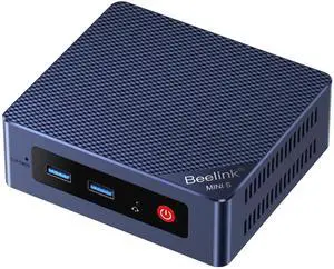 Beelink N95 Mini PC, Mini S12 Intel Alder Lake-N95 (up to 3.4GHz),16GB DDR4 500GB M.2 SSD Mini Desktop Computer, Support 4K@60Hz Dual HDMI Display, 1000Mbps LAN/USB3.2/Low-Power Home/Office Micro PC