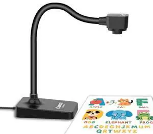 AlKOR USB Document Camera for Teaching & Distance Learning,Manual Focus Webcam with Mic, Foldable Design for Mac/Windows/Chromebook-Online Classes, Web Conferencing & Live Demos,Remote Work