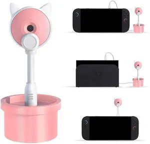 Camera for Nintendo Switch 2 (2025), 720P HD Webcam USB-C Plug & Play, 360° Adjustable Angle Video Chat Switch 2 Camera with Sliding Privacy Lens Cover Cute Cat Design (Pink)