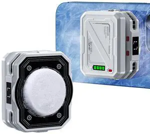 ALFOINE Magnetic Semiconductor Phone Cooler Fan with Rechargeable Battery, RGB Lighting Radiator for Gaming, Video Calls, Live Streaming, Vlog  Compatible with iPhone & Android