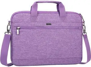 LANDICI 360° Protective Laptop Bag Case 15.6-16 Inch with Shoulder Strap, Waterproof Computer Sleeve Cover for MacBook Pro 16, Acer HP Lenovo Dell ASUS Laptop, Slim Briefcase for Women, Purple