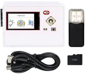 Freenove Media Kit for ESP32-S3 ESP32 S3 CAM 1.14 Inch Screen, Supporting OpenAI/XiaoZhiAI, Dual-core 32-bit 240 MHz Microcontroller Camera Wireless, Speaker Microphone, Tutorial Code